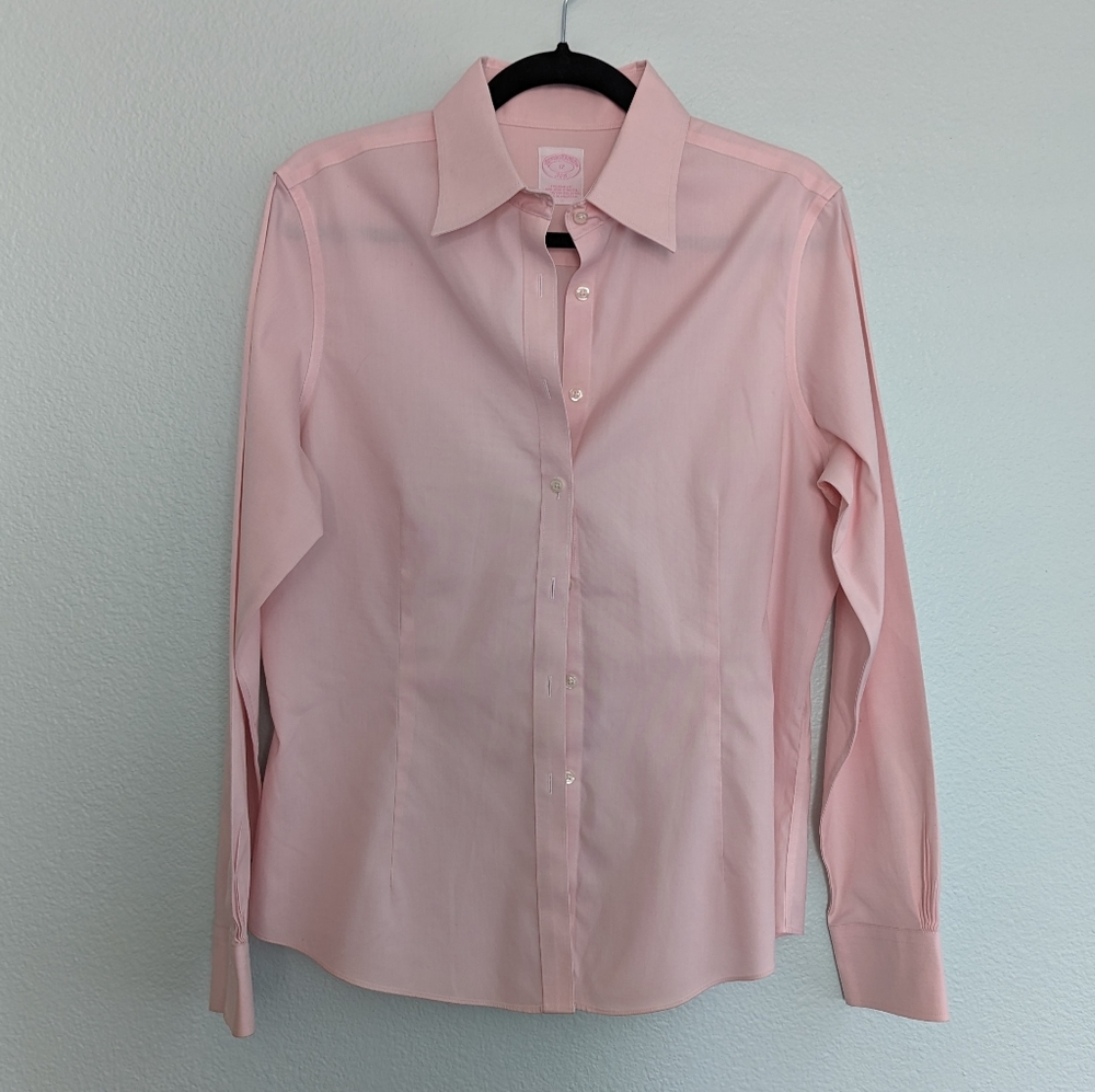Brooks Brothers, Tailored button-up shirt, Pink, Size 12